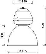 Размеры светильника HBA