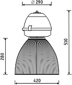Размеры светильника HBP