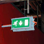 Пример использования светодиодного указателя аварийного выхода и аварийного светильника LED 9701