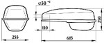 Размеры светильника консольного ЖКУ12