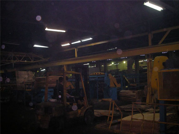 осветительная установка лущильного цеха до реконструкции